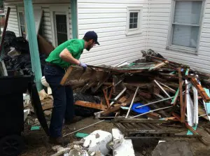 Residential construction debris removal services